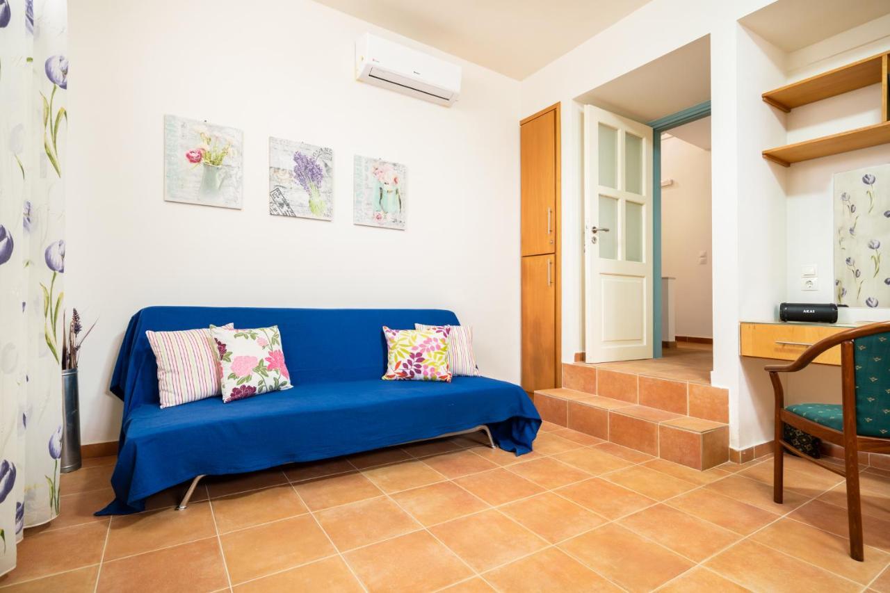 Beachfront Villa Turquoise With Private Pool, Bbq And Ping Pong Table 干尼亞 外观 照片