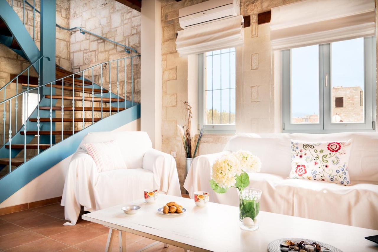 Beachfront Villa Turquoise With Private Pool, Bbq And Ping Pong Table 干尼亞 外观 照片